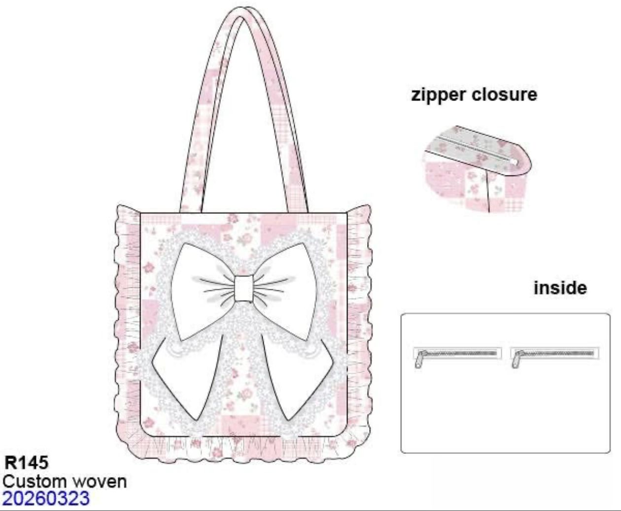 Patchwork Bow Bag - ETA October (NO personalization)
