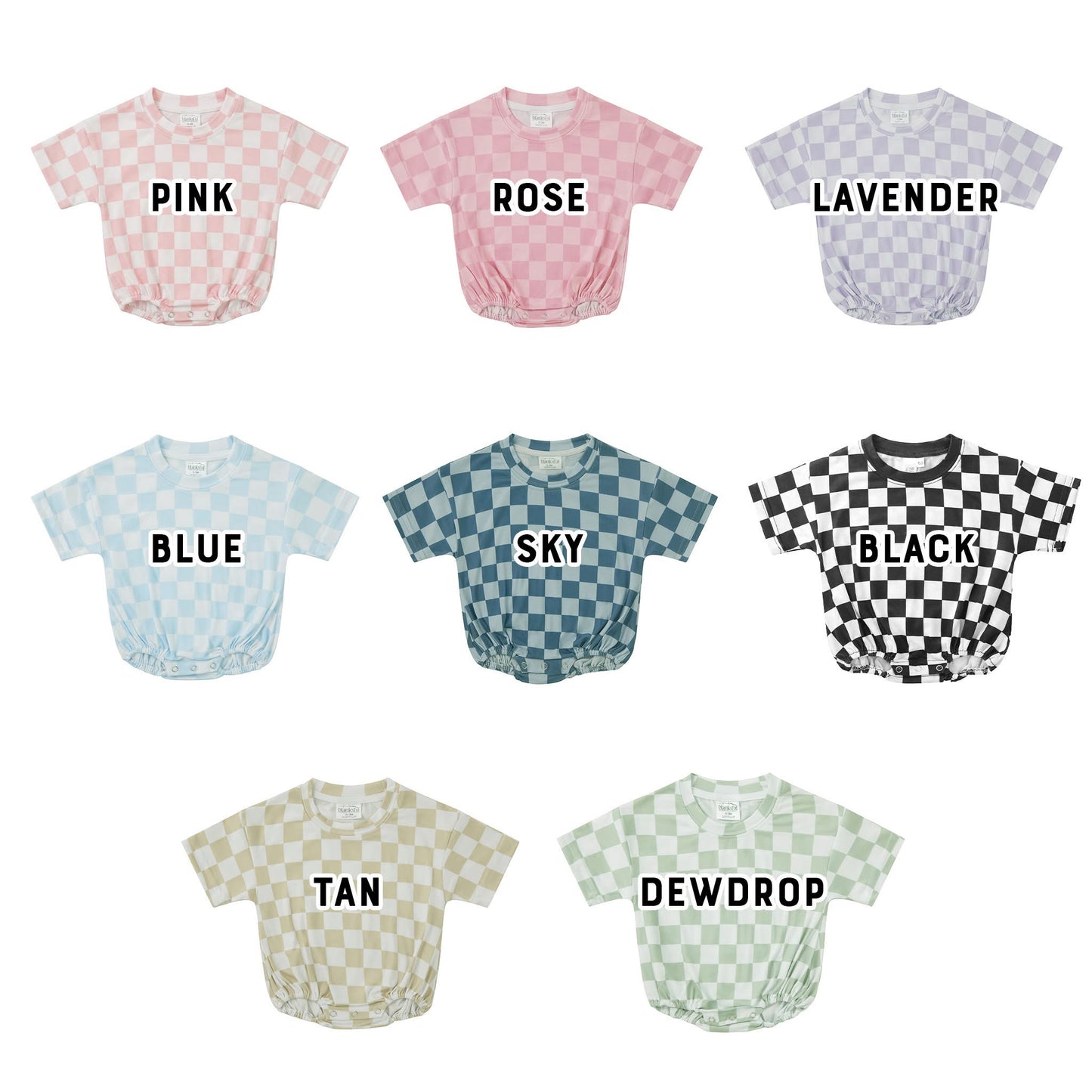 Checkered Print Bubble Romper