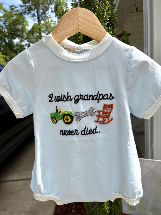 I Wish Grandpas Never Died Boy Bubble