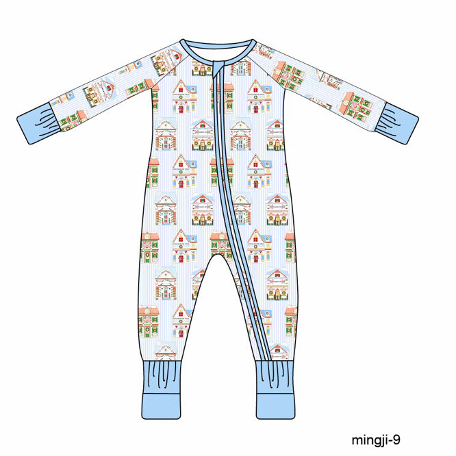 Blue Noel Lane Bamboo Zippy