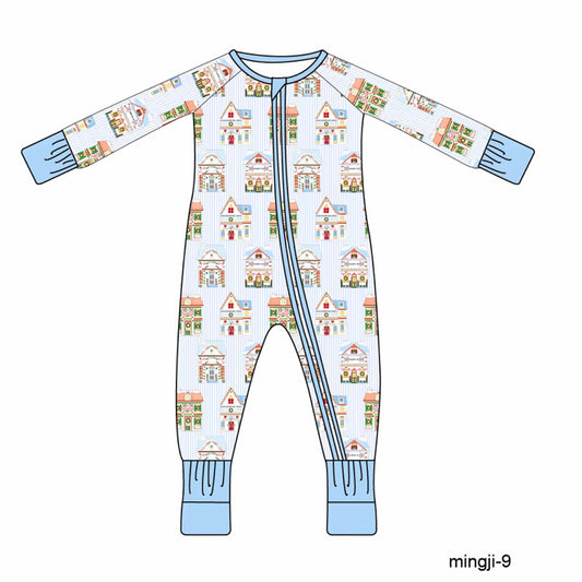 Blue Noel Lane Bamboo Zippy