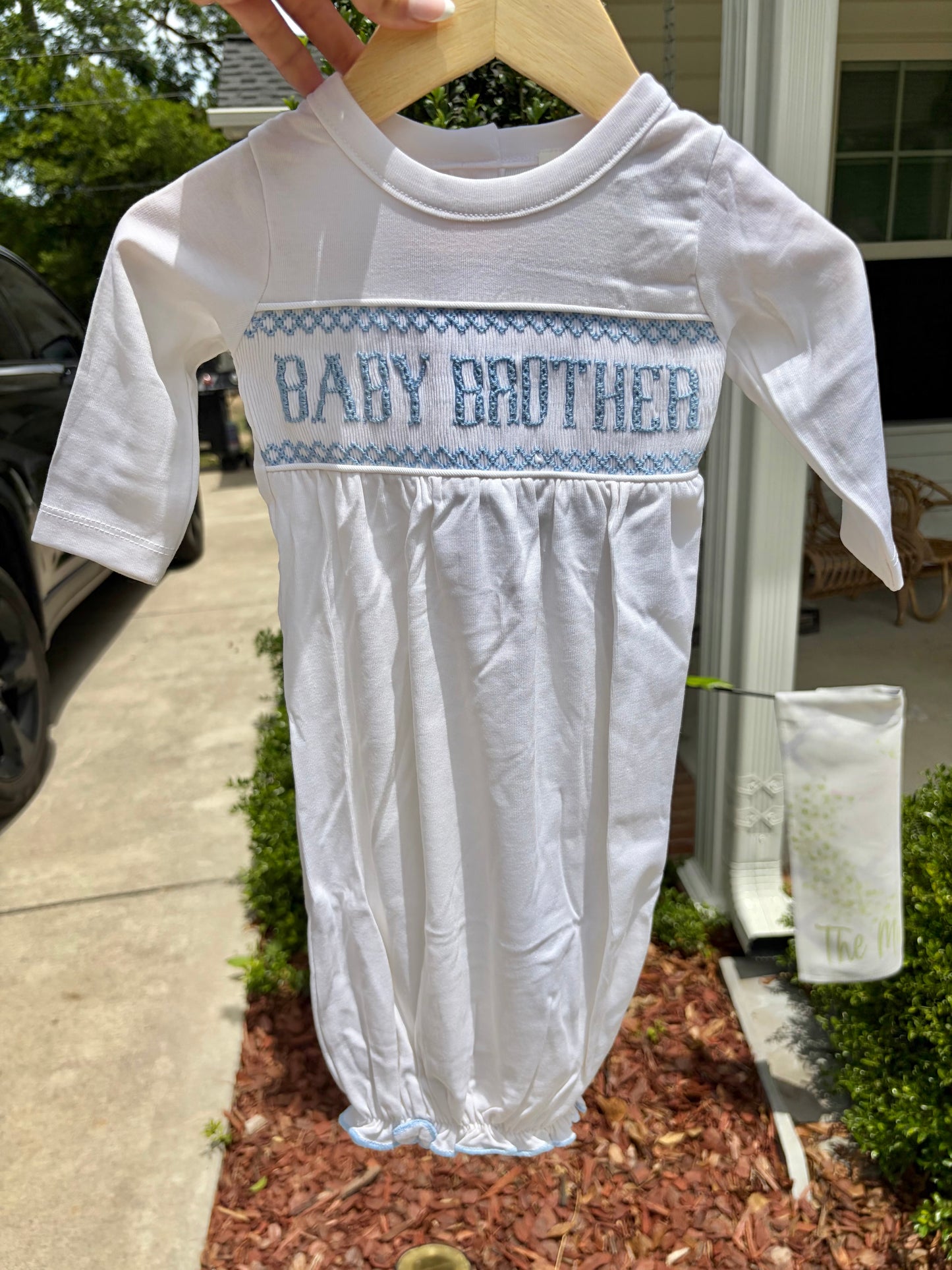 Baby Brother Hand Smocked Gown