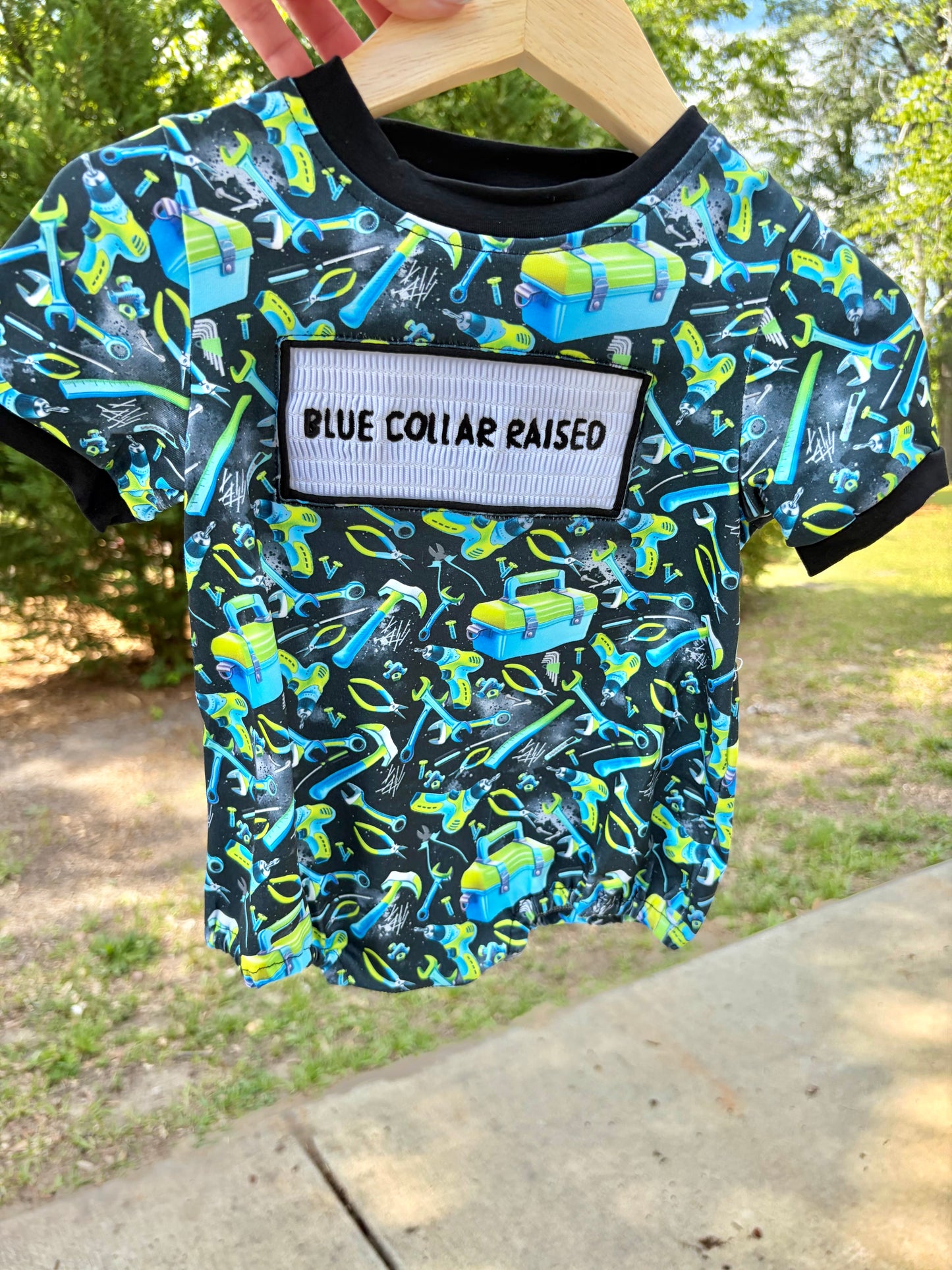 Blue Collar Raised Bubble