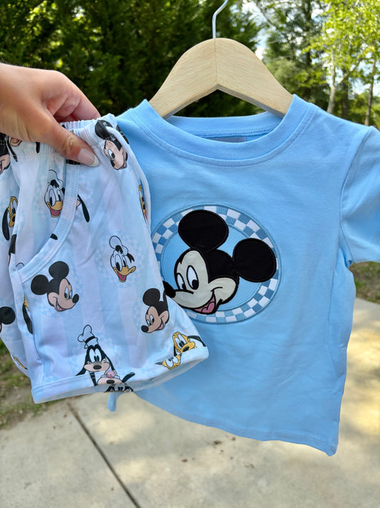 Blue Mouse Short Set