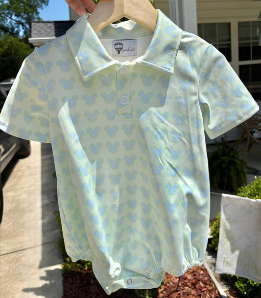 Gingham Mouse Polo Bubble