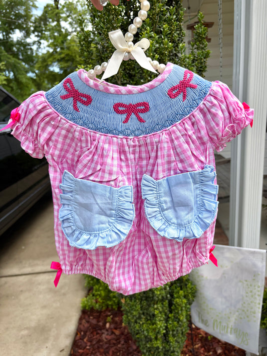 Gingham Bows Bubble