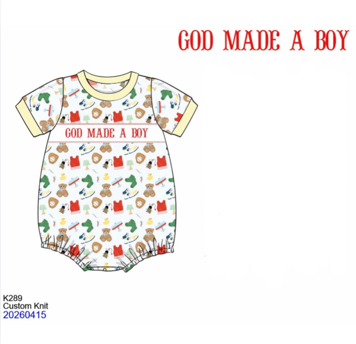 God Made A Boy Bubble